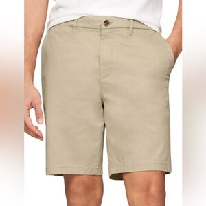 Tommy Hilfiger Men's Khaki Flat Front Flex Shorts, Men’s Sz 38W